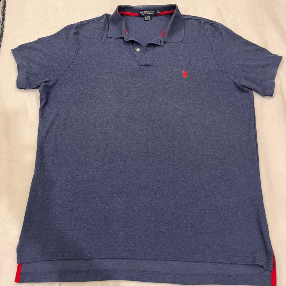 U.S. Polo Assn. Navy Polo Shirt with Red Accents
